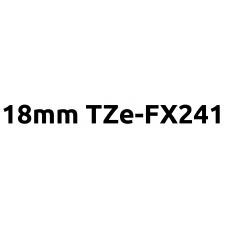 TZe-FX241 18mm Black on white flexible