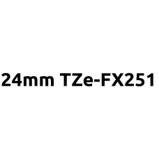 TZe-FX251 24mm Black on white flexible