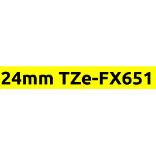 TZe-FX651 24mm Black on yellow flexible