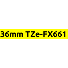 TZe-FX661 36mm Black on yellow flexible
