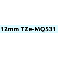 TZe-MQ531 12mm Black on pastel blue