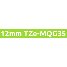 TZe-MQG35 12mm White on lime green