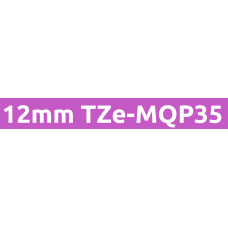 TZe-MQP35 12mm White on berry pink