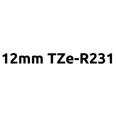 TZe-R231 12mm Black on white ribbon