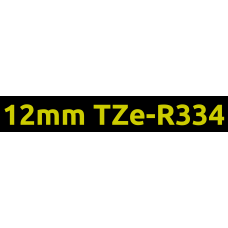 TZe-R334 12mm Gold on black ribbon