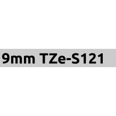 TZe-S121 9mm Black on clear strong adhesive