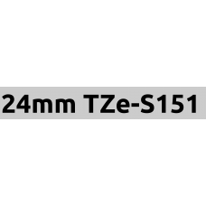 TZe-S151 24mm Black on clear strong adhesive