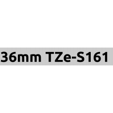 TZe-S161 36mm Black on clear strong adhesive
