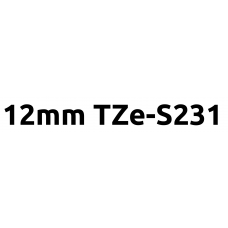 TZe-S231 12mm Black on white strong adhesive