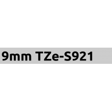 TZe-S921 9mm Black on silver strong adhesive