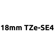TZe-SE4 18mm Black on white tamper evident