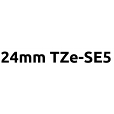 TZe-SE5 24mm Black on white tamper evident