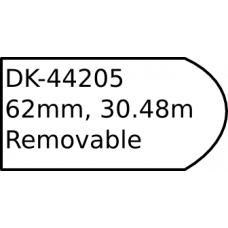 DK-44205 62mm continuous removable label