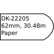 DK-22205 62mm continuous label roll only